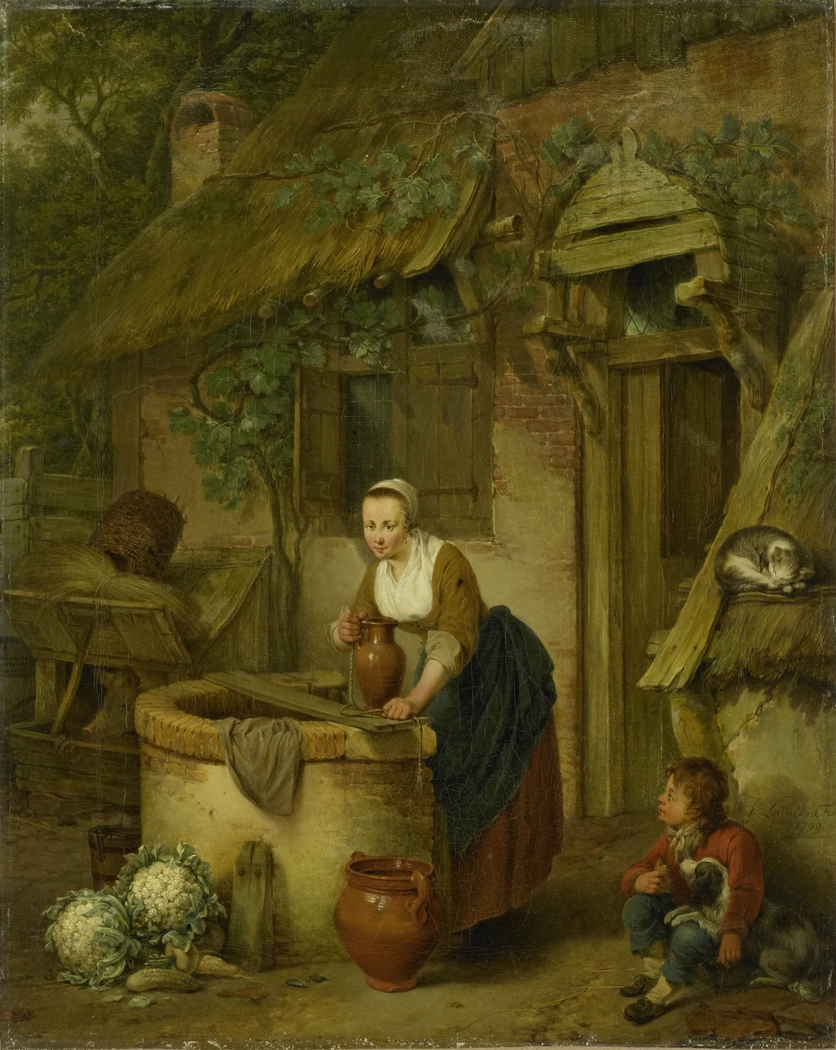 A Woman At A Well Jacobus Johannes Lauwers Artwork On USEUM