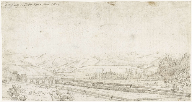 Landschap Met De Ponte Milvio Buiten Rome Gerard Ter Borch I