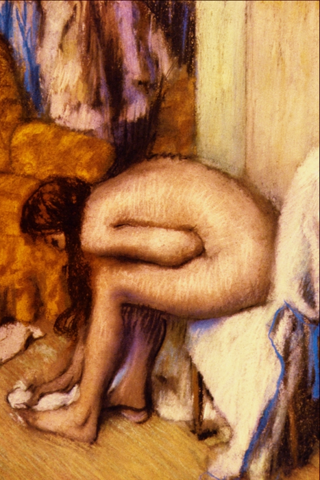 Femme Sa Toilette Essuyant Son Pied Gauche Edgar Degas Artwork On