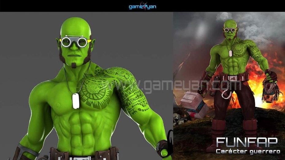 3D Funifap Warrior 3D Character Creator by gameyan game outsourcing company