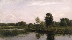 ''A Bend in the River Oise'' by Charles-François Daubigny