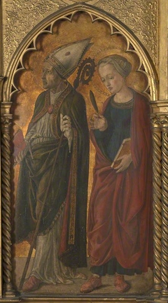 A Bishop (Donatus?) and a Female Martyr (Antilla?) by Master of Pratovecchio