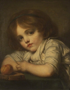 A Child with an Apple by Jean-Baptiste Greuze