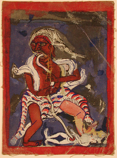 A dark demon devouring a man by Anonymous