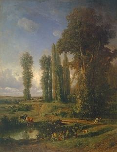 A Last Summer Day, Normandy by Constant Troyon