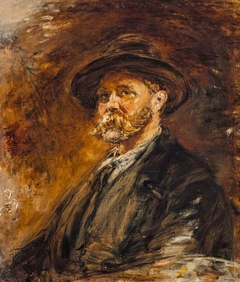 A Study of Oak Leaves in Autumn (Self-portrait) by William McTaggart