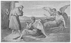 Abraham und die drei Engel by Bonaventura Genelli