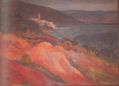 Adriatic coast landscape by Stanisław Ignacy Witkiewicz