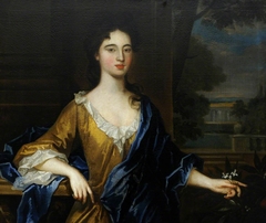 An Unknown Lady in Gold and Blue by Anonymous