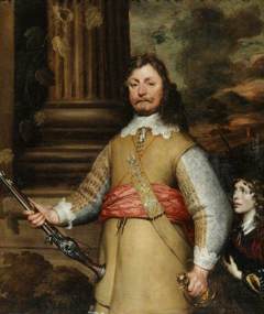 An Unknown Officer  with a Page, possibly Sir Thomas Dallison (1591/2-1645), aged 50 by William Dobson