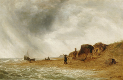 Beach Scene 1849 by Alfred Priest