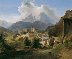 Berchtesgaden mit dem Watzmann by Johann Fischbach