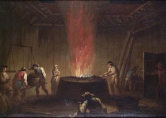 Blast Furnace in Bærum by Christian August Lorentzen