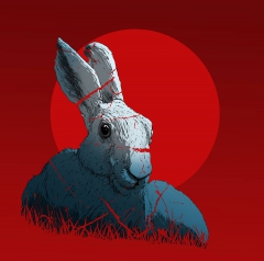 Blue Rabbit by Bazsó Lossonczy