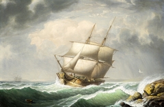 Brig Off the Maine Coast by Fitz Henry Lane