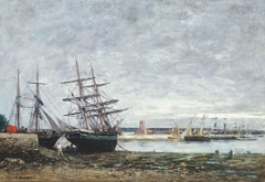 Camaret, marée basse dans la rade by Eugène Boudin