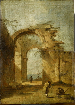 Capriccio of a Ruined Arch by Francesco Guardi