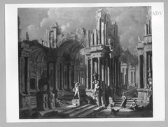 Capriccio with Ruins by Pietro Capelli
