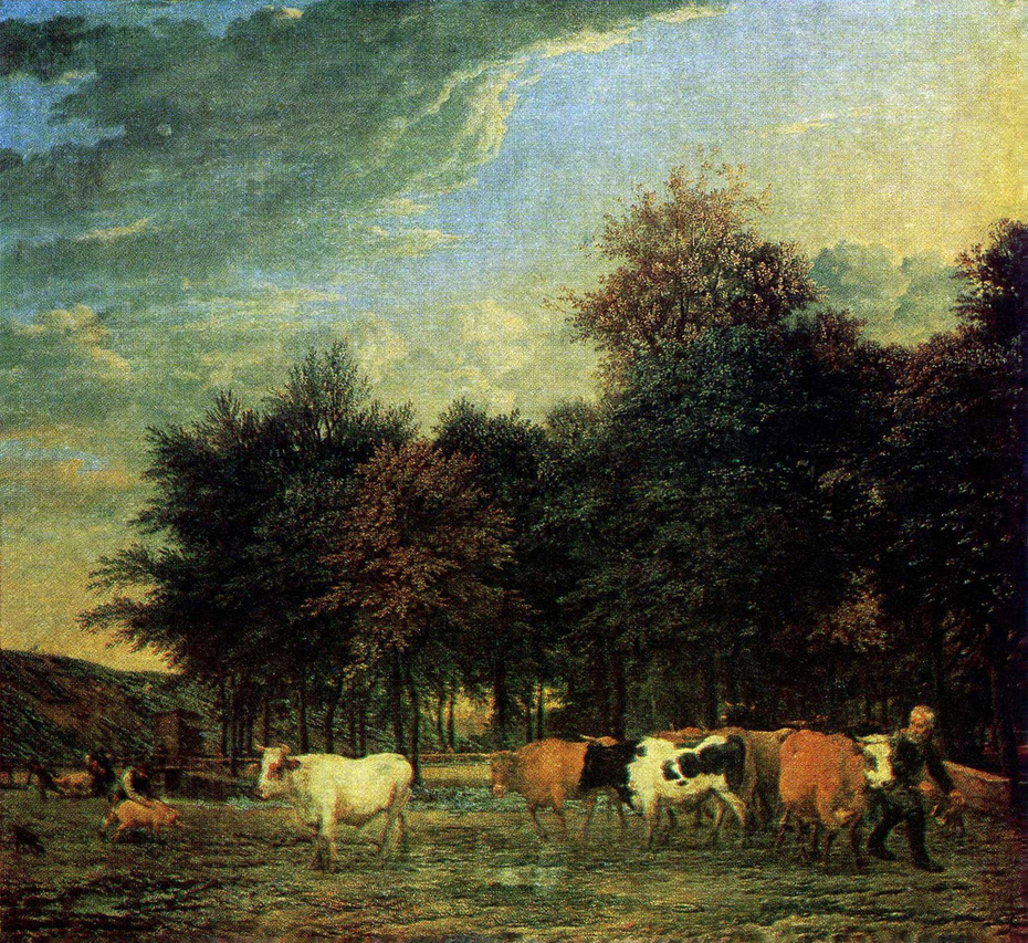 Cattle near a Wood