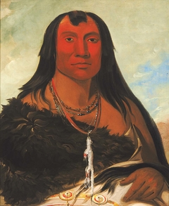 Cháh-ee-chópes, Four Wolves, a Chief in Mourning by George Catlin