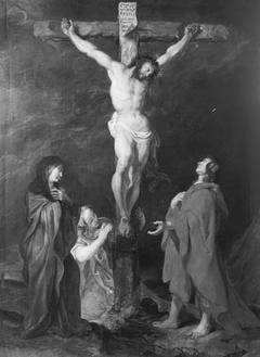Christ on the cross with Mary, Mary Magdalene and John the Evangelist by Anonymous