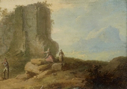 Classical Landscape, with Figures and Ruins