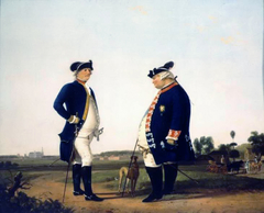 Commander Douglas and gouvernor Van Brunswijk-Wolfenbüttel by Jacobus Vrijmoet