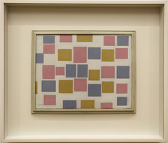 composition n. 3 with flat colors by Piet Mondrian