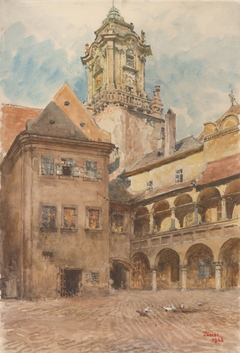 Courtyard of Old Town Hall in Bratislava by Heinrich Tomec