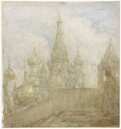 De St. Basiliuskathedraal te Moskou by Marius Bauer
