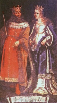 Denis of Portugal and Elizabeth of Aragon by Carlos Falch