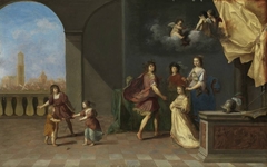 Die Kinder von Friedrich V. von der Pfalz und Elisabeth Stuart by Cornelius van Poelenburgh