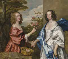 Double portrait of Anne, Countess of Manchester and her daughter Anne Cavendish, Lady Rich by Anthony van Dyck