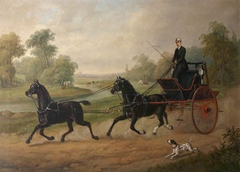 Edmund Wilson (1831-1934) driving his Tandem by Edward Benjamin Herberte