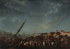 Embarkation of the Royal Family to Brazil by Nicolas-Louis-Albert Delerive