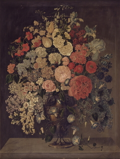 En stor vase med blomster by Carl Christian Seydewitz