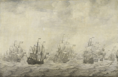 Episode from the Four Days Battle at Sea, 11-14 June 1666, in the Second Anglo-Dutch War (1665-67)
