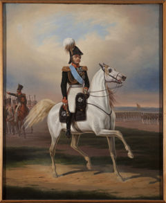Equestrian portrait of Mr. Paskiewicz by January Suchodolski