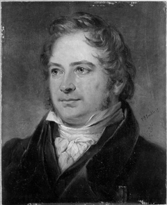 Erik Gustav Geijer (1783-1847), professor, poet, married to Anna Lisa Lilljebjörn by Johan Gustaf Sandberg