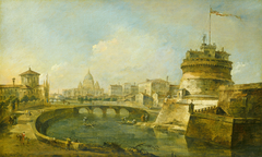 Fanciful View of the Castel Sant'Angelo, Rome by Francesco Guardi