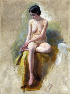 Female nude by Ivana Kobilca