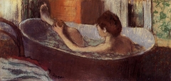 Femme dans son bain s'épongeant la jambe by Edgar Degas