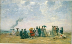 Figures on the Beach by Eugène Boudin