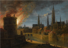 Fire in Antwerp by Daniel van Heil