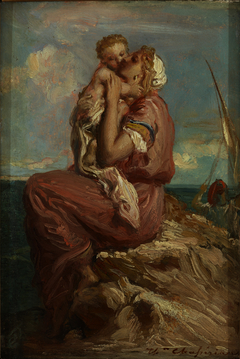 Fisherman's Wife from Mola di Gaeta Embracing her Child by Théodore Chassériau