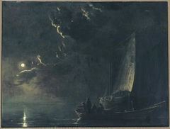 Fishermen by Moonlight by Anonymous