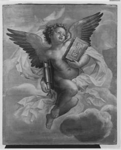 Fliegender Engel mit zwei Büchern by Peter Candid
