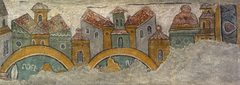 Frieze with the City of Jerusalem from Sant Esteve d'Andorra by Master of Sant Esteve d'Andorra