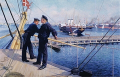 From the port of Copenhagen III by Albert Edelfelt