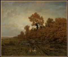 Gathering Wood in the Forest of Fontainebleau by Théodore Rousseau
